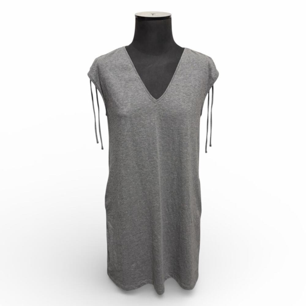 Gap Womens Summer Dress Cover Small Petite Gray Cotton Blend Side Pockets